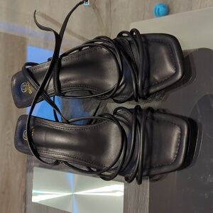 Black Strappy Women's Sandals